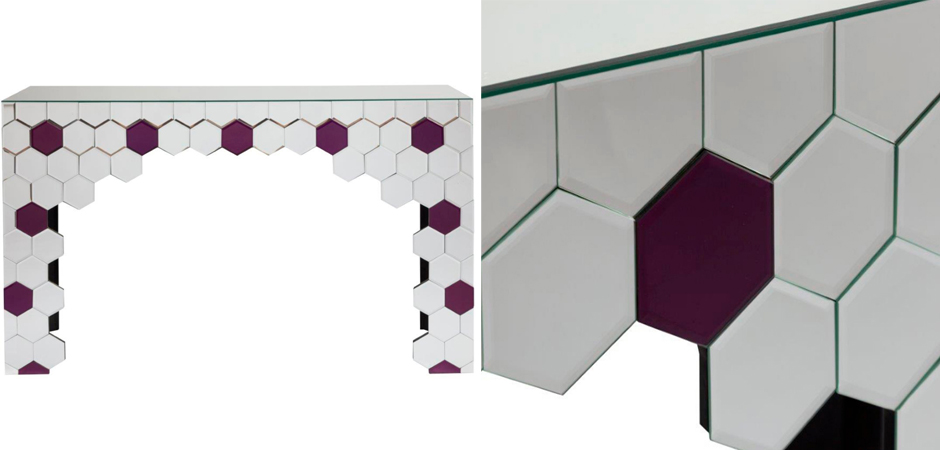 Консоль Mirrored Honeycomb Консоль Mirrored Honeycomb - Loft-Concept в Рязани