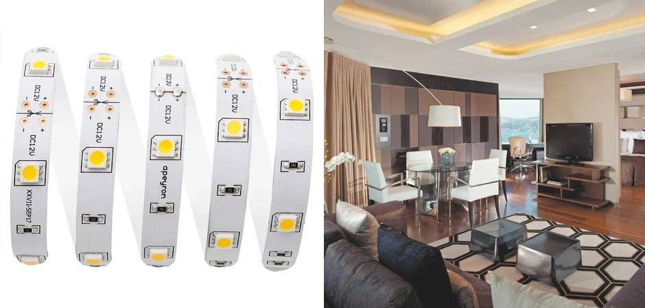 Светодиодная лента 7,2W/m 30LED/m 5050SMD теплый белый 5M Светодиодная лента 7,2W/m 30LED/m 5050SMD теплый белый 5M - Loft-Concept в Рязани