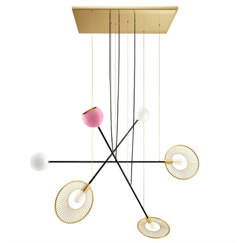 Дизайнерская Люстра Melrose Suspension Lamp Brass Aluminum Lacquered Мульти Дизайнерская Люстра Melrose Suspension Lamp Brass Aluminum Lacquered Мульти в Рязани | Loft Concept