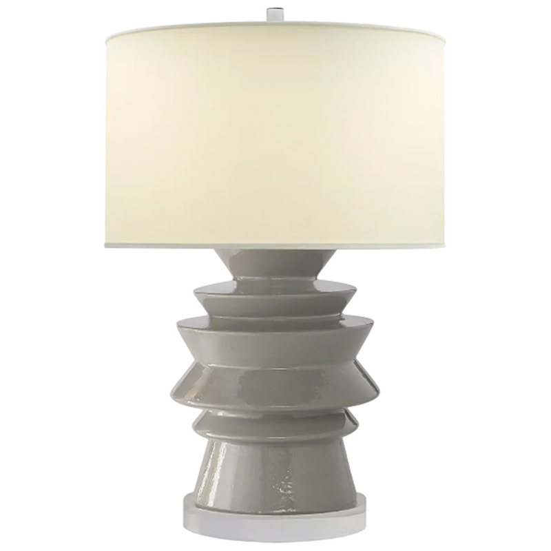 Настольная Лампа Серая Chapman Disk Table Lamp Серый Бежевый Настольная Лампа Серая Chapman Disk Table Lamp Серый Бежевый в Рязани | Loft Concept