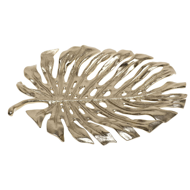 Поднос Monstera Leaf Золотой Поднос Monstera Leaf Золотой в Рязани | Loft Concept