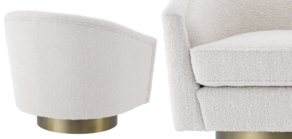 Кресло Eichholtz Swivel Chair Catene Boucle cream Кресло Eichholtz Swivel Chair Catene Boucle cream - Loft-Concept в Рязани