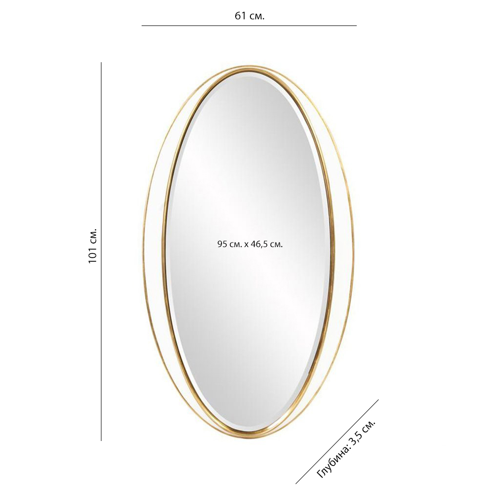 Зеркало овальное в глянцевой раме Mirror Gloss Зеркало овальное в глянцевой раме Mirror Gloss в Рязани