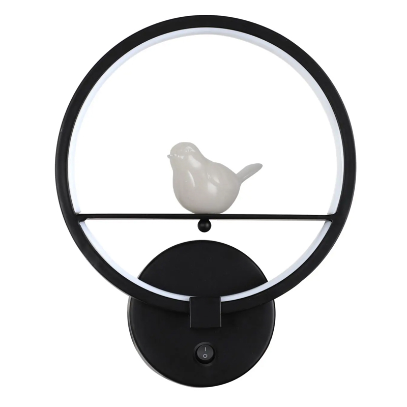Бра Bird Ring Sconce black Черный Бра Bird Ring Sconce black Черный в Рязани | Loft Concept