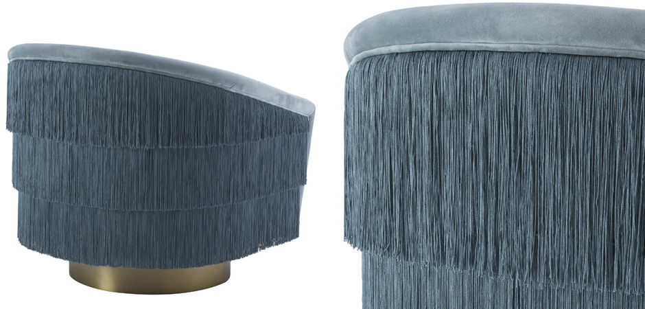 Кресло Eichholtz Swivel Chair Le Vante blue Кресло Eichholtz Swivel Chair Le Vante blue - Loft-Concept в Рязани