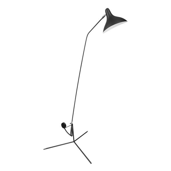 Торшер Lampara Tripod Floor Lamp Черный Хром Белый Торшер Lampara Tripod Floor Lamp Черный Хром Белый в Рязани | Loft Concept