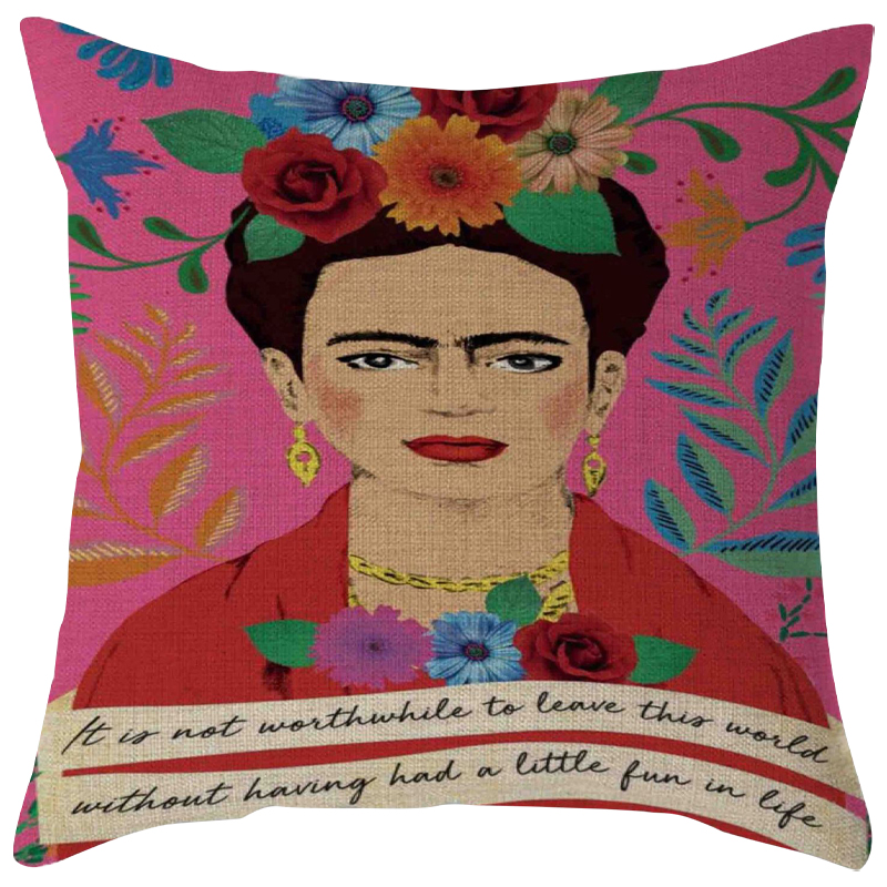 Декоративная подушка Frida Kahlo 16 Розовый Мульти Декоративная подушка Frida Kahlo 16 Розовый Мульти в Рязани | Loft Concept