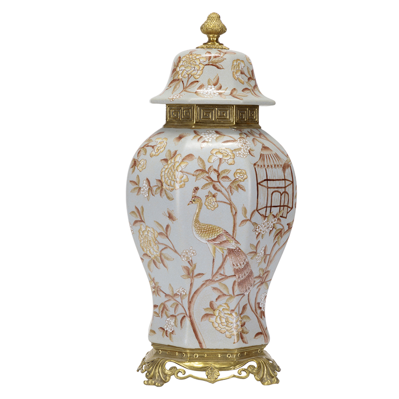 Ваза Golden Peacock Vase Золотой Белый в Рязани | Loft Concept 