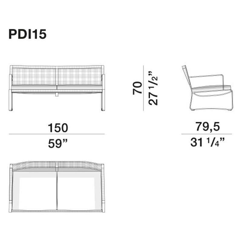 Двухместный уличный диван PHOENIX Sofa Двухместный уличный диван PHOENIX Sofa в Рязани