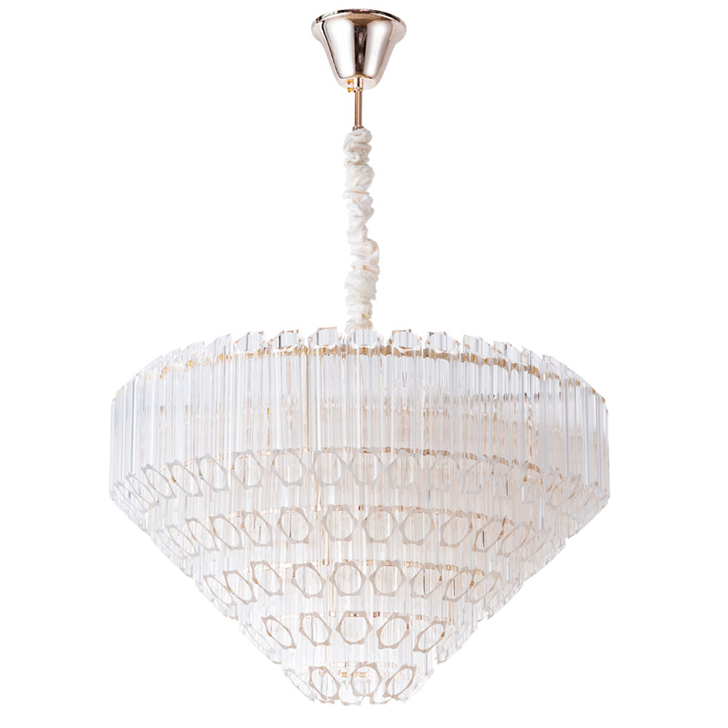 Люстра Hexagon Tube Light Crystal Chandelier Прозрачный Люстра Hexagon Tube Light Crystal Chandelier Прозрачный в Рязани | Loft Concept