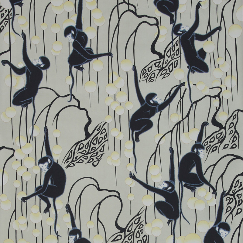 Обои ручная роспись Deco Monkeys Terracotta on Icefield dyed silk Обои ручная роспись Deco Monkeys Terracotta on Icefield dyed silk в Рязани | Loft Concept