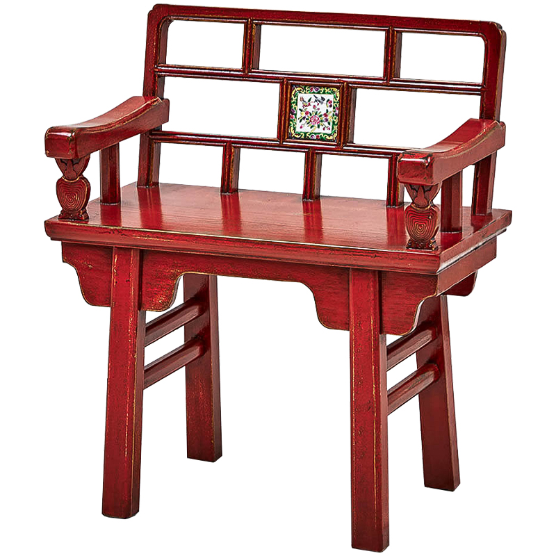 Стул Chinoiserie Red Stool Красный Стул Chinoiserie Red Stool Красный в Рязани | Loft Concept