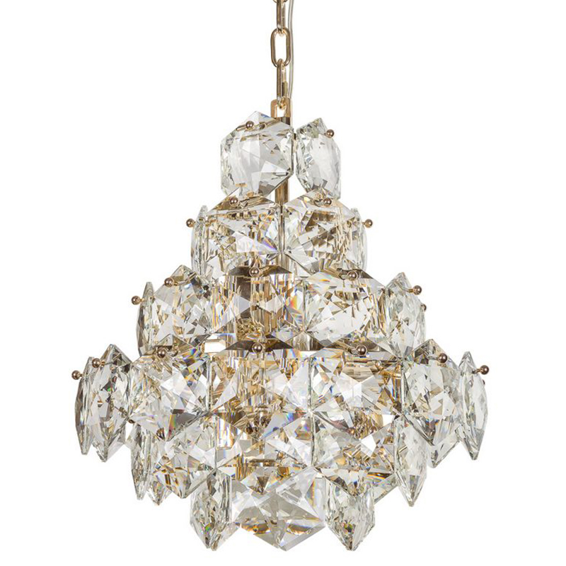 Люстра Tiers Crystal Light Chandelier Gold 45 Золотой Прозрачное Стекло Люстра Tiers Crystal Light Chandelier Gold 45 Золотой Прозрачное Стекло в Рязани | Loft Concept