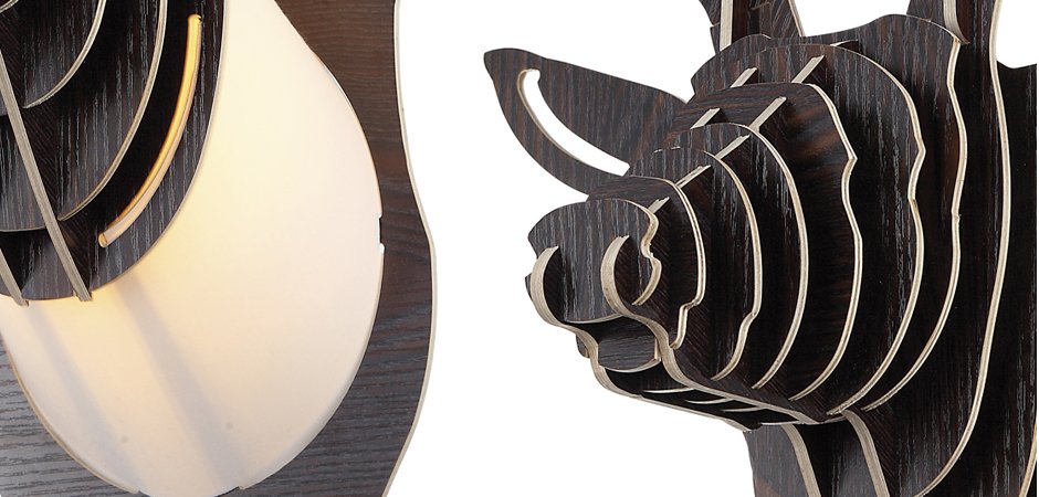 Бра Олень Cardboard Deer Wall Lamp dark - Loft-Concept в Рязани