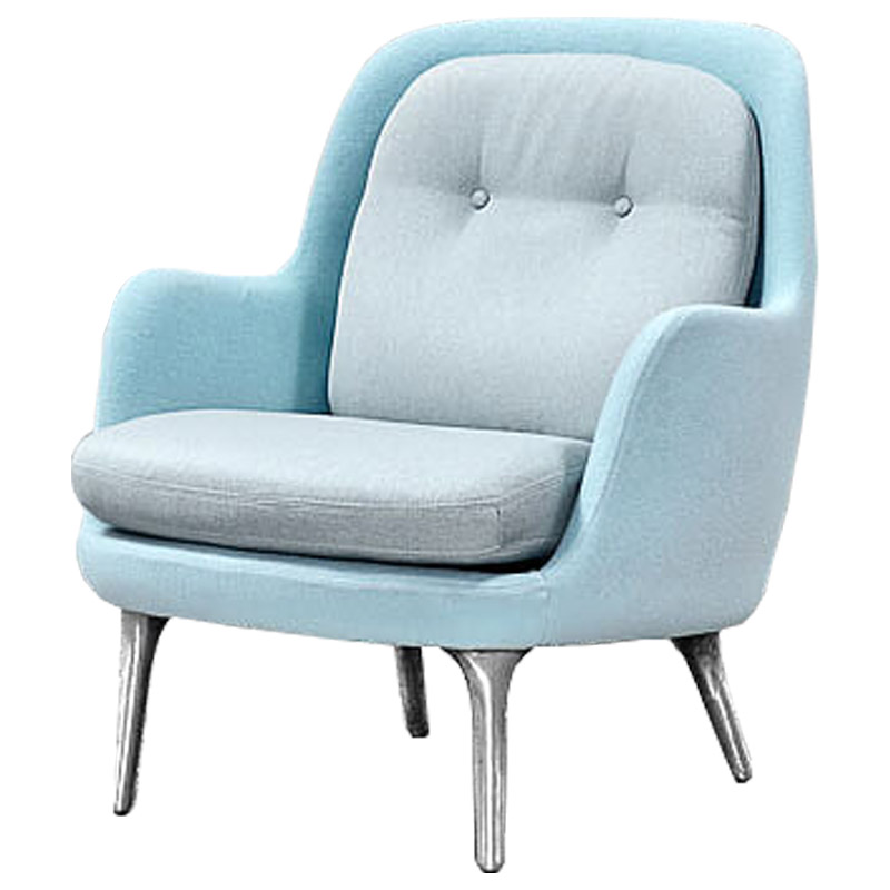 Кресло Bento Chair II Голубой пастельный Серебряный Кресло Bento Chair II Голубой пастельный Серебряный в Рязани | Loft Concept