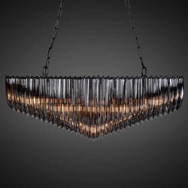 Люстра Retro Frozen Glass Chandelier 100 Черный Люстра Retro Frozen Glass Chandelier 100 Черный в Рязани | Loft Concept
