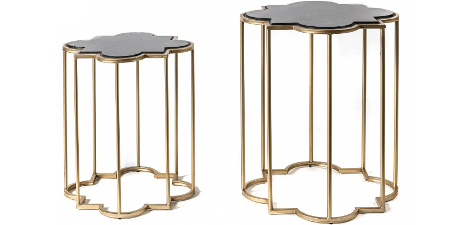 Приставной стол Marble Countertop gold - фото №1