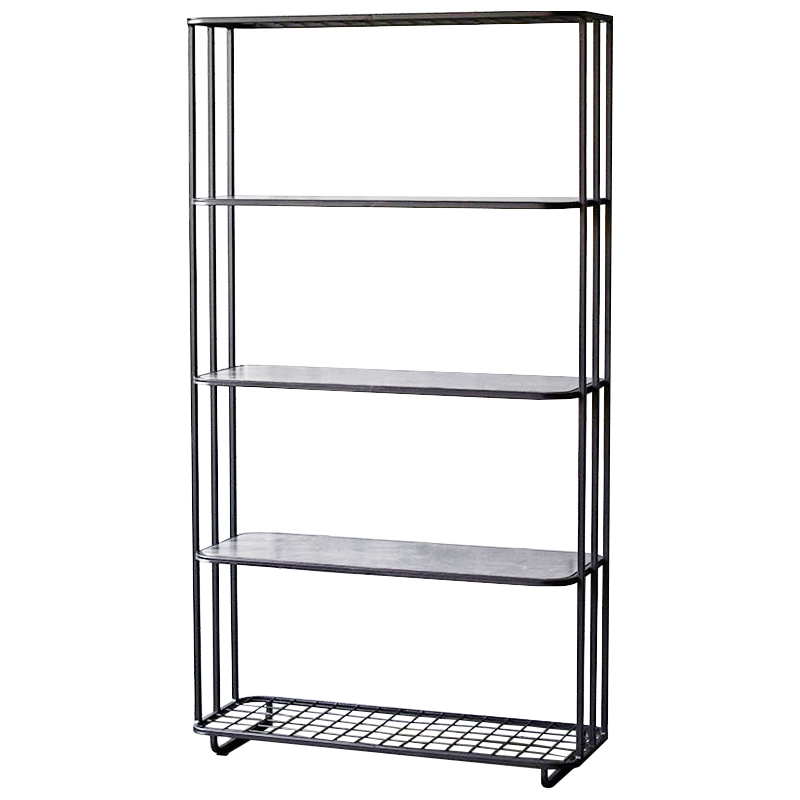 Стеллаж Wynn Industrial Metal Rust Rack Черный Дерево Серый Стеллаж Wynn Industrial Metal Rust Rack Черный Дерево Серый в Рязани | Loft Concept