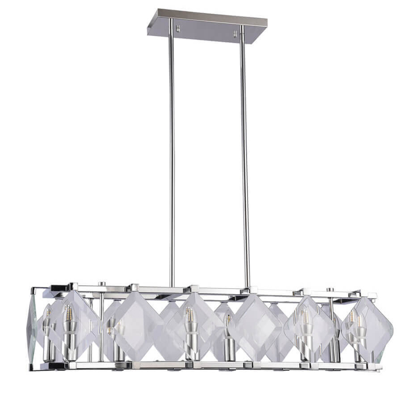 Люстра Glass Rhombus Lighting Хром Люстра Glass Rhombus Lighting Хром в Рязани | Loft Concept