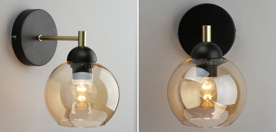 Бра c дымчатым стеклом Smoky Sphere Бра c дымчатым стеклом Smoky Sphere - Loft-Concept в Рязани