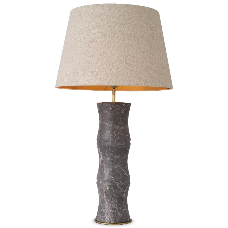 Настольная лампа Eichholtz Table Lamp Bonny Grey Бежево-серый Серый Латунь в Рязани | Loft Concept 