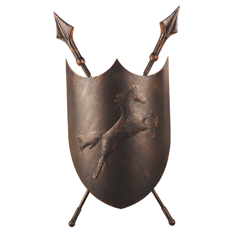 Бра Shield Horse Sconce Коричневый винтаж Бра Shield Horse Sconce Коричневый винтаж в Рязани | Loft Concept
