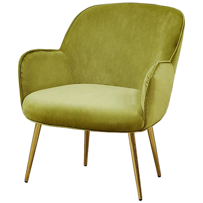 Кресло Waldeck Chair Light green Салатовый Глянцевое золото Кресло Waldeck Chair Light green Салатовый Глянцевое золото в Рязани | Loft Concept