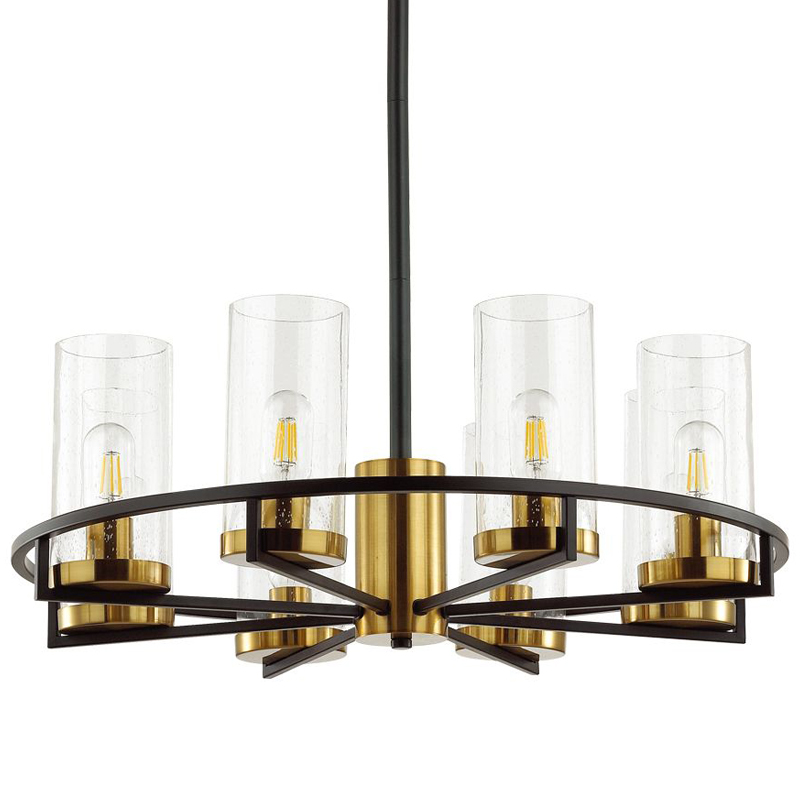 Люстра Goran chandelier 67 Черный Глянцевое золото Прозрачный Люстра Goran chandelier 67 Черный Глянцевое золото Прозрачный в Рязани | Loft Concept