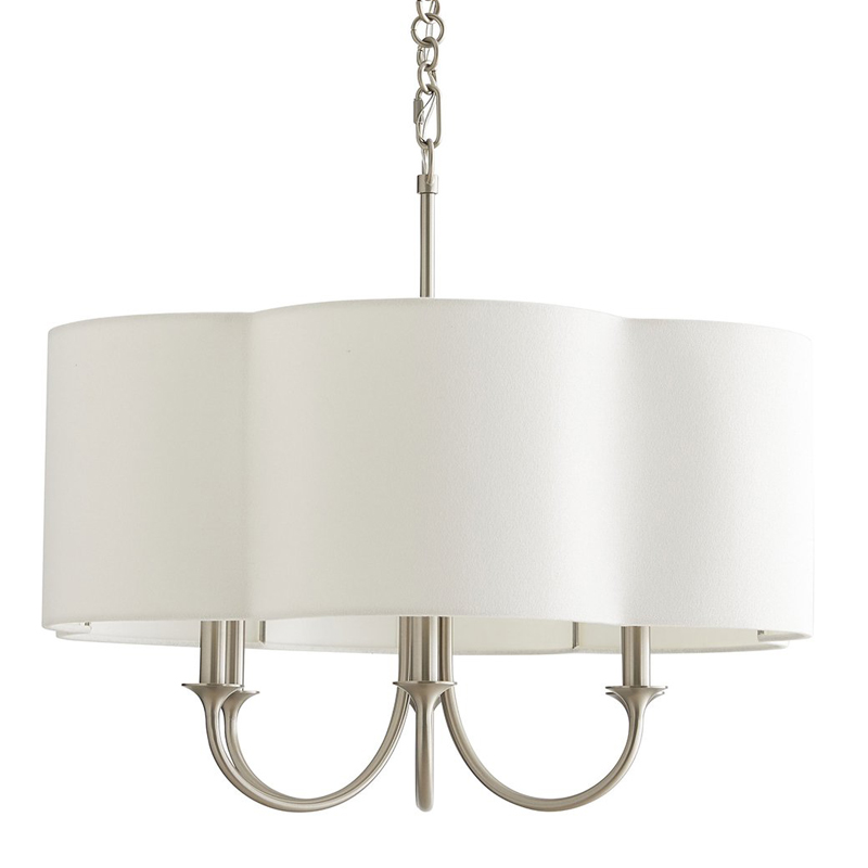 Люстра Vitorino Silver Chandelier Серебряный Белый Люстра Vitorino Silver Chandelier Серебряный Белый в Рязани | Loft Concept