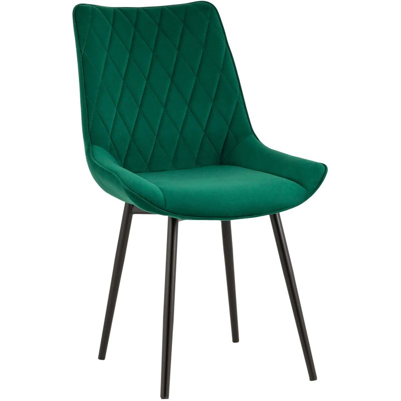 Стул Seoul S Chair Изумрудно-Зеленый Велюр Изумрудный Черный в Рязани | Loft Concept 
