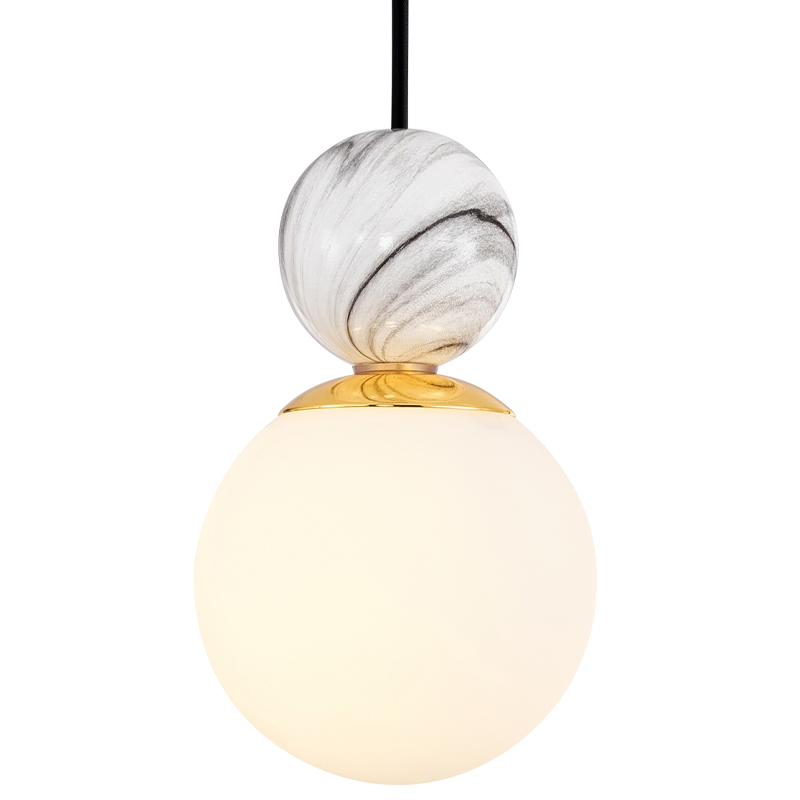Подвесной светильник White Marble Decor Белый Золотой Черный Белый Мрамор Bianco Подвесной светильник White Marble Decor Белый Золотой Черный Белый Мрамор Bianco в Рязани | Loft Concept
