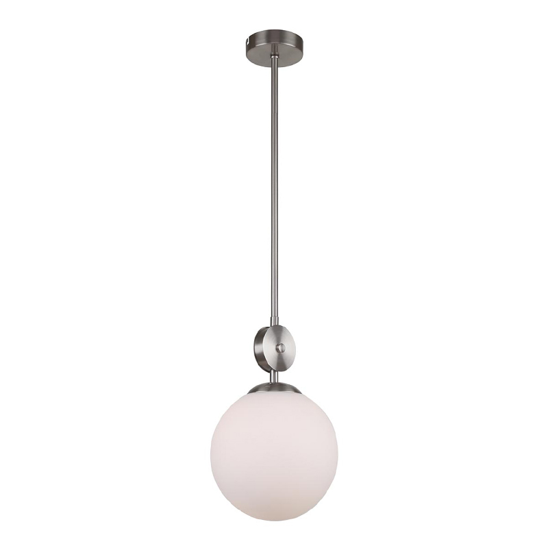 Подвесной светильник Kyran Nickel Hanging Lamp Никель Белый Подвесной светильник Kyran Nickel Hanging Lamp Никель Белый в Рязани | Loft Concept
