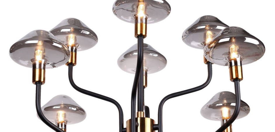 Люстра Gray Glass Mushrooms Люстра Gray Glass Mushrooms - Loft-Concept в Рязани