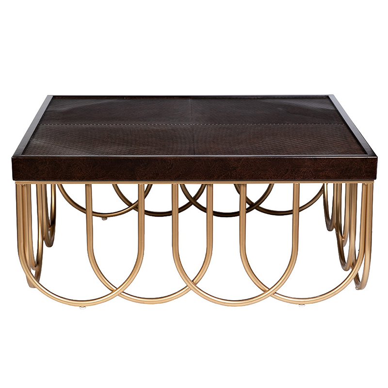 Кофейный стол Cassel Coffee Table Дерево Табак Золотой Кофейный стол Cassel Coffee Table Дерево Табак Золотой в Рязани | Loft Concept