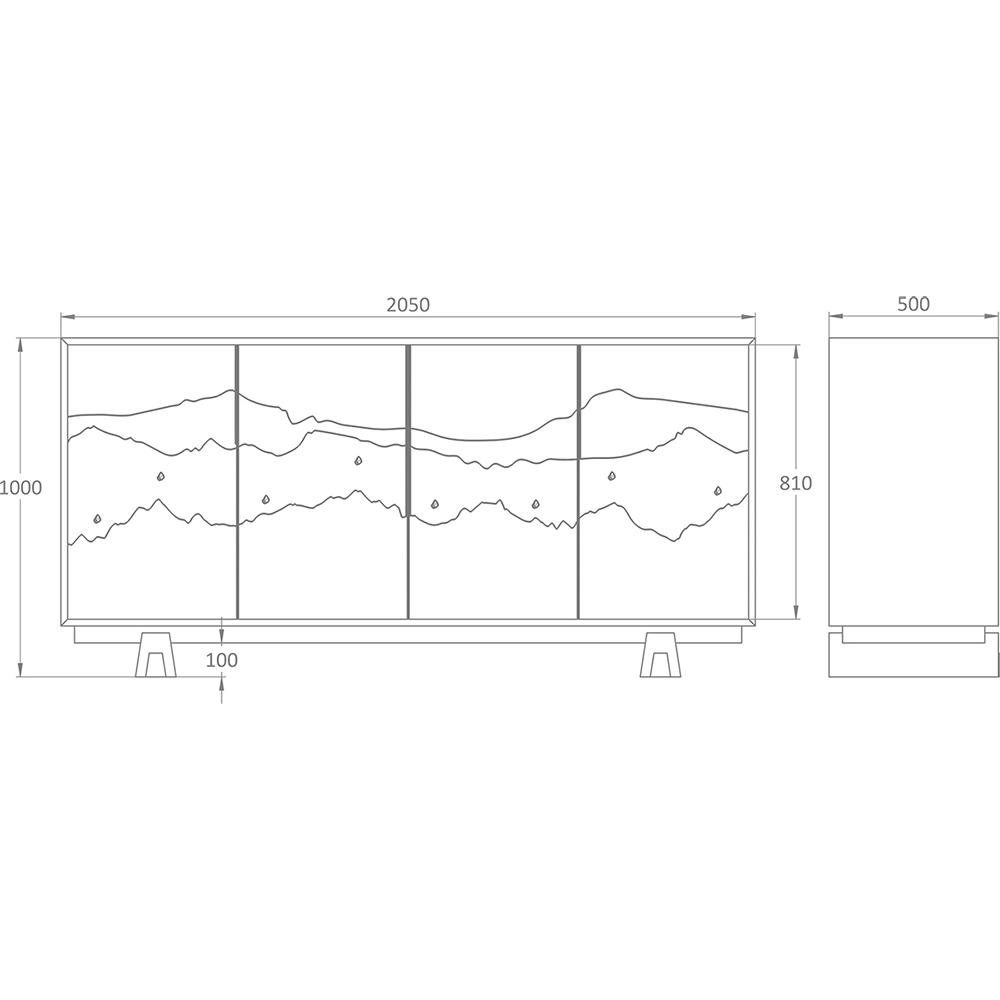 Буфет Okinawa Taupe Large в Рязани