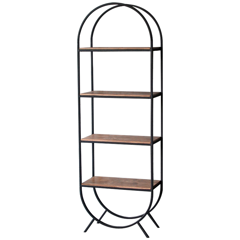 Стеллаж Lugo Industrial Metal Rust Black Rack Коричневый Черный в Рязани | Loft Concept 