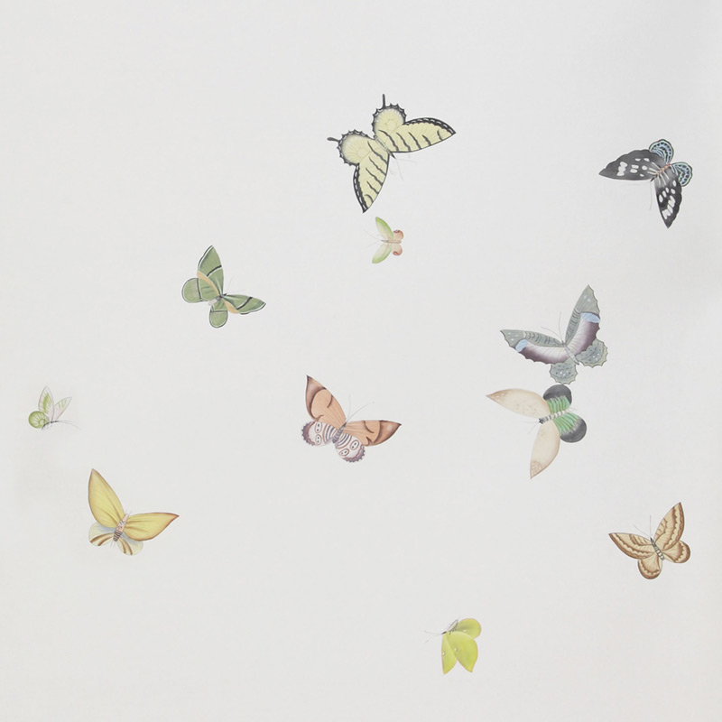 Обои ручная роспись Butterflies Emerald on Natural Mica metallic silk Обои ручная роспись Butterflies Emerald on Natural Mica metallic silk в Рязани | Loft Concept