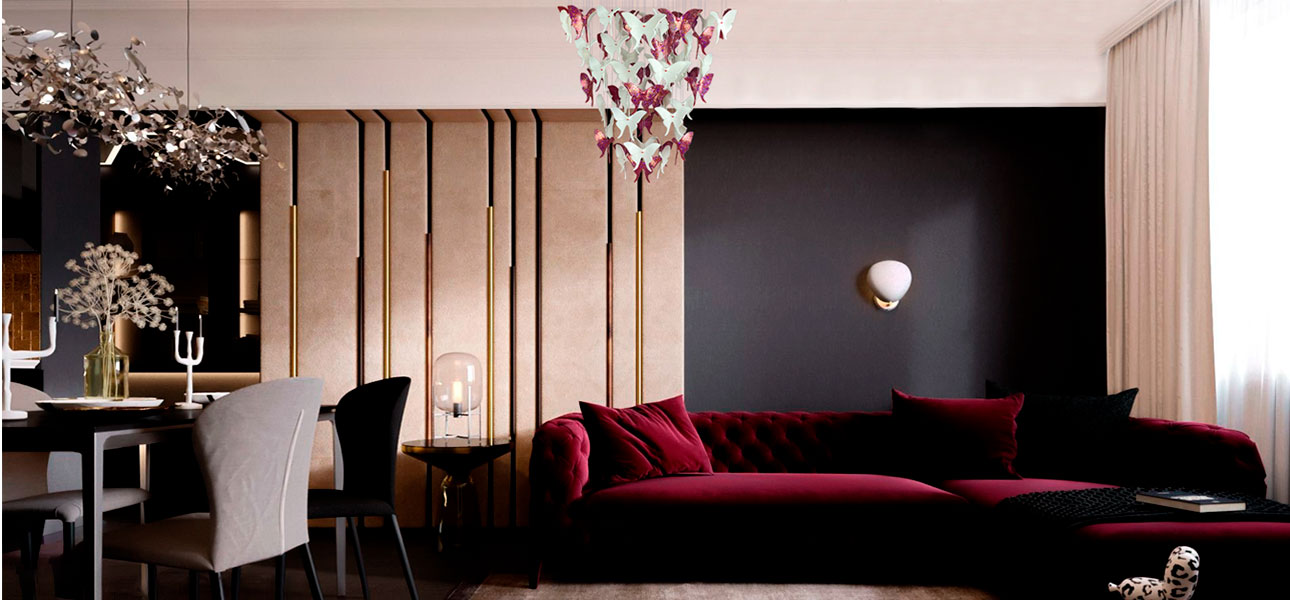 Люстра Розовые Бабочки Светло-Зеленая база Night Butterflies Chandelier Pink - фото №1