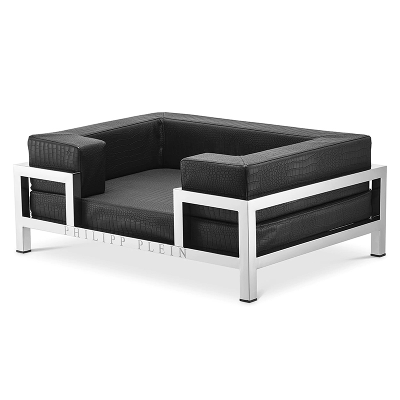 Лежанка для домашних животных Philipp Plein Dogbed High Conic Limited L Черный Серебряный Лежанка для домашних животных Philipp Plein Dogbed High Conic Limited L Черный Серебряный в Рязани | Loft Concept