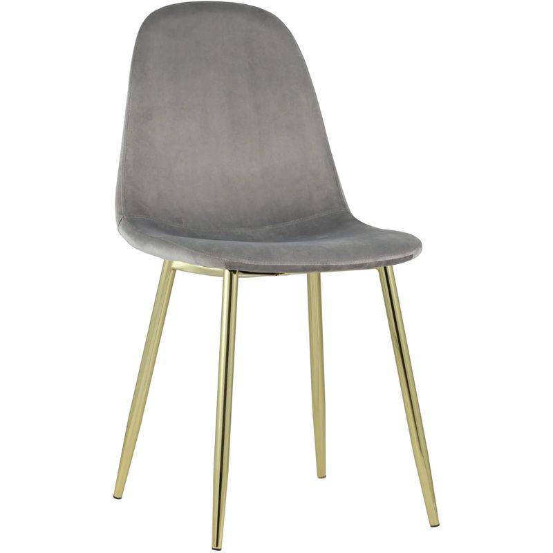 Стул Archie Chair Серый велюр Золотые ножки Серый Золотой Стул Archie Chair Серый велюр Золотые ножки Серый Золотой в Рязани | Loft Concept