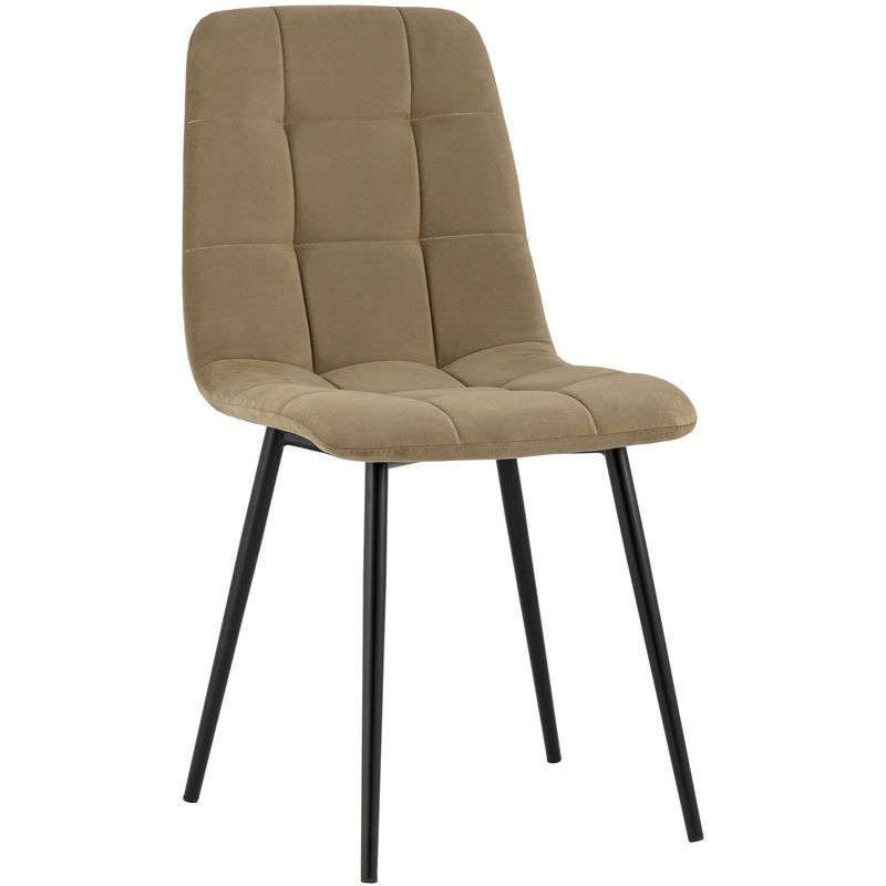 Стул NANCY S-2 Chair Коричневый Велюр Коричневый Черный Стул NANCY S-2 Chair Коричневый Велюр Коричневый Черный в Рязани | Loft Concept