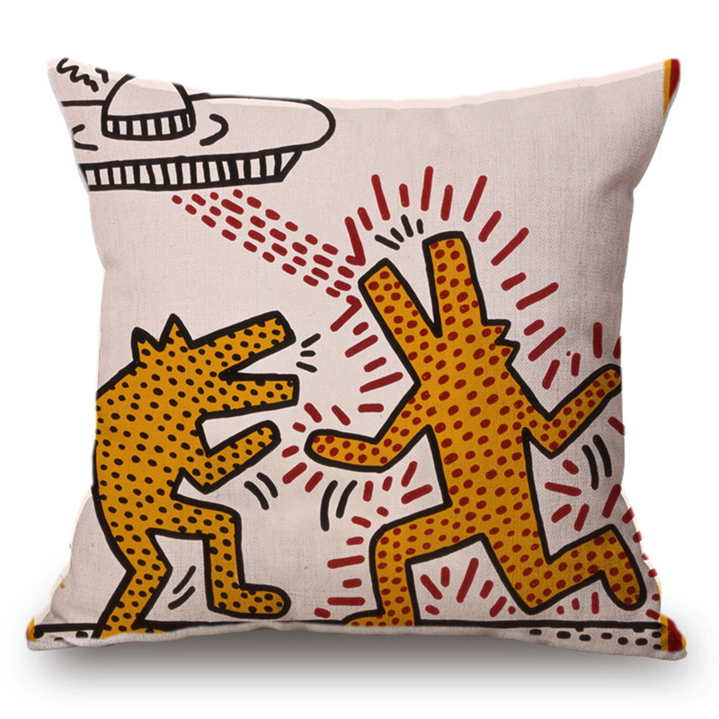 Подушка Keith Haring 9 Мульти Подушка Keith Haring 9 Мульти в Рязани | Loft Concept