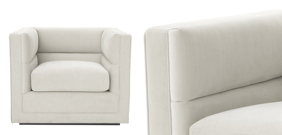 Кресло Eichholtz Сhair Adonia Pebble grey Кресло Eichholtz Сhair Adonia Pebble grey - Loft-Concept в Рязани
