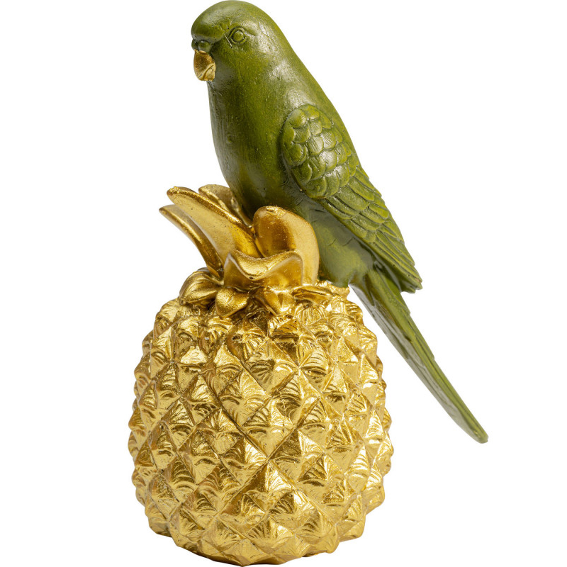 Статуэтка Green Parrot on a Pineapple Зеленый Золотой Статуэтка Green Parrot on a Pineapple Зеленый Золотой в Рязани | Loft Concept