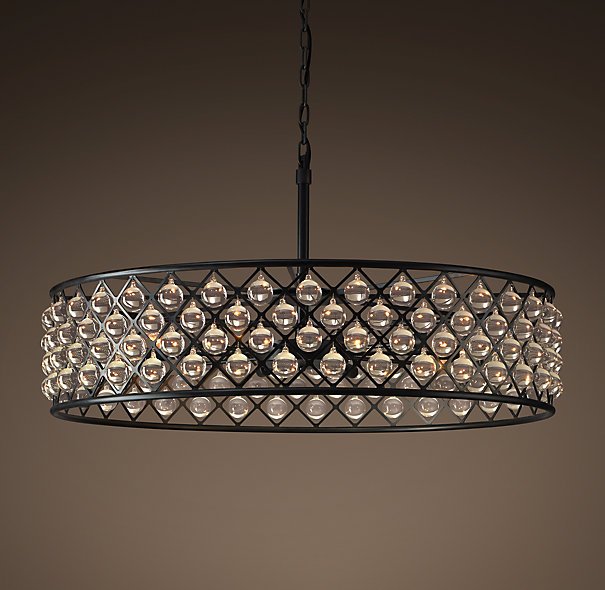 Люстра RH Spencer Hoop Chandelier 80 Черный Люстра RH Spencer Hoop Chandelier 80 Черный в Рязани | Loft Concept