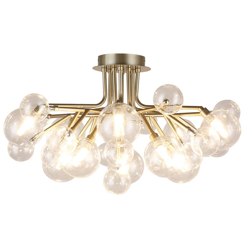 Люстра Berries Chandelier Flower clear 10 Винтажное Светлое Золото Прозрачный Люстра Berries Chandelier Flower clear 10 Винтажное Светлое Золото Прозрачный в Рязани | Loft Concept