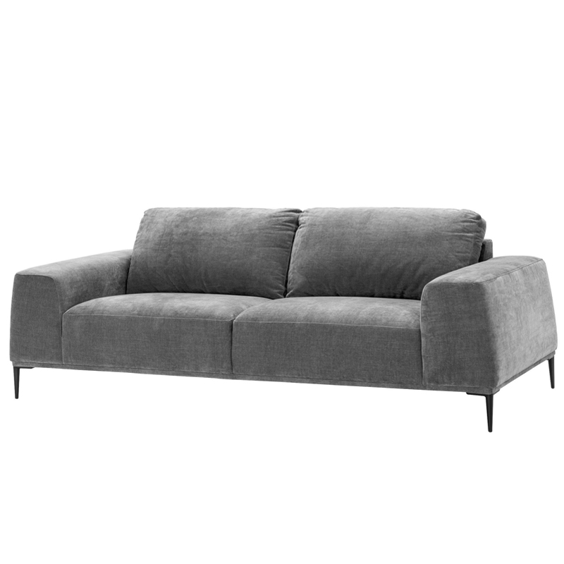 Диван Eichholtz Sofa Montado grey Серый Черный Диван Eichholtz Sofa Montado grey Серый Черный в Рязани | Loft Concept
