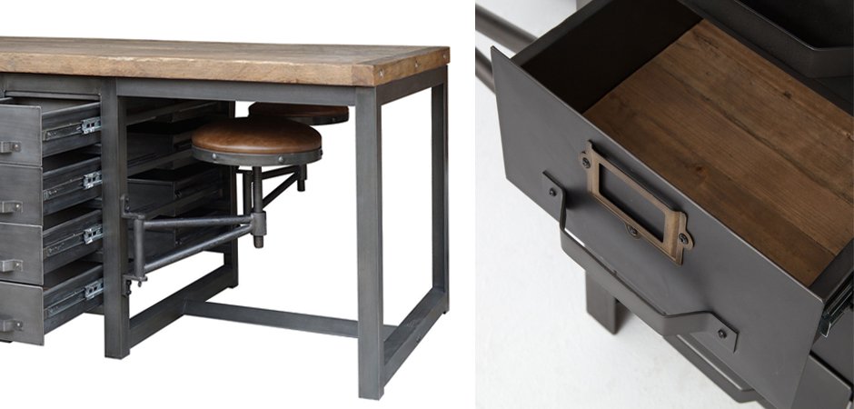 Большой рабочий стол Rupert Work Table Rustic Большой рабочий стол Rupert Work Table Rustic - Loft-Concept в Рязани