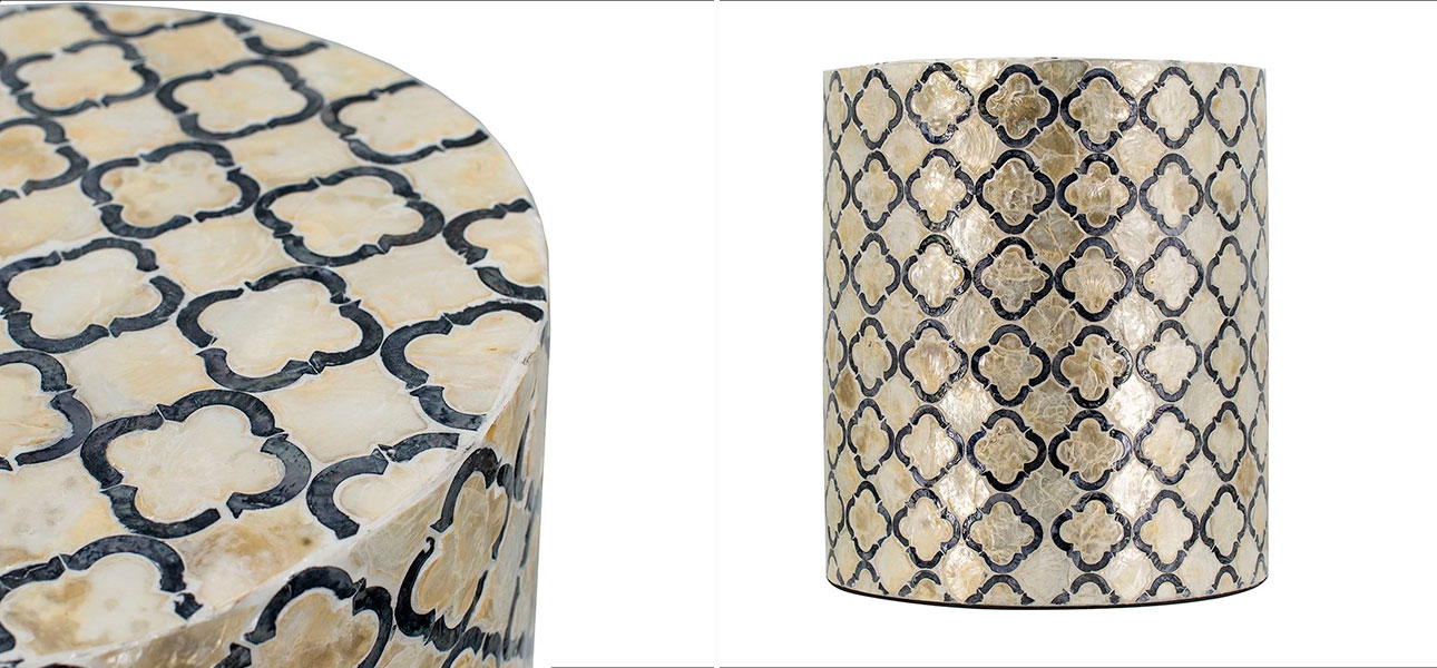 Столик круглый с инкрустацией мозаика Stella - фото №1