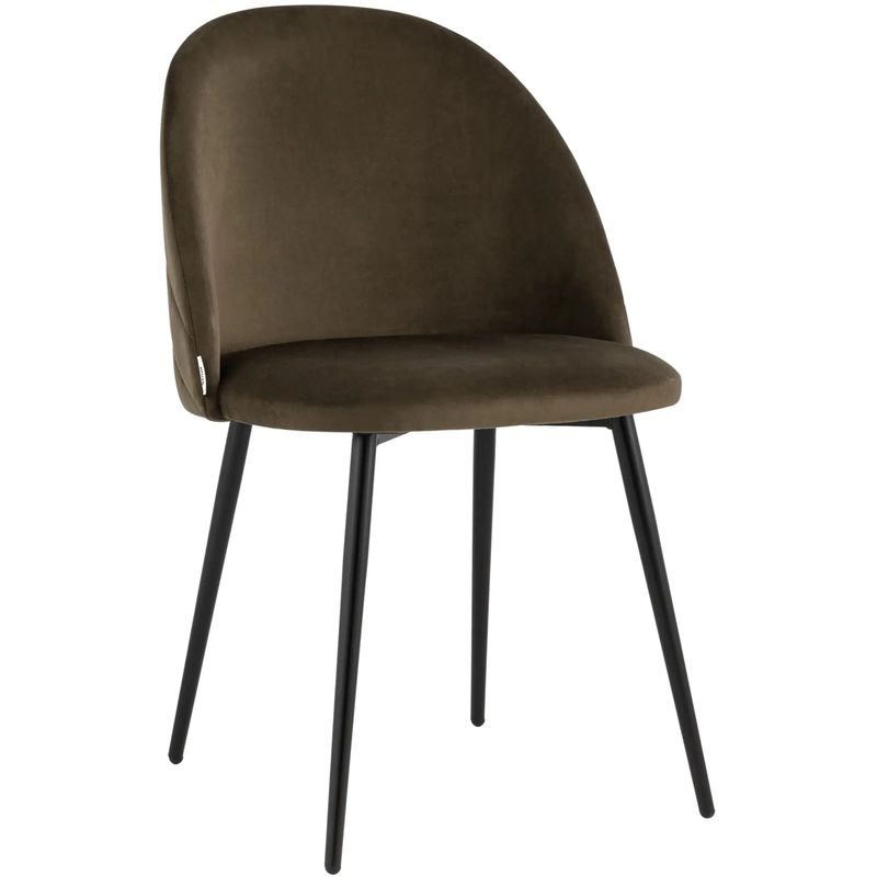 Стул Коричневый Велюр Miruna Leaf Chair Коричневый Черный Стул Коричневый Велюр Miruna Leaf Chair Коричневый Черный в Рязани | Loft Concept